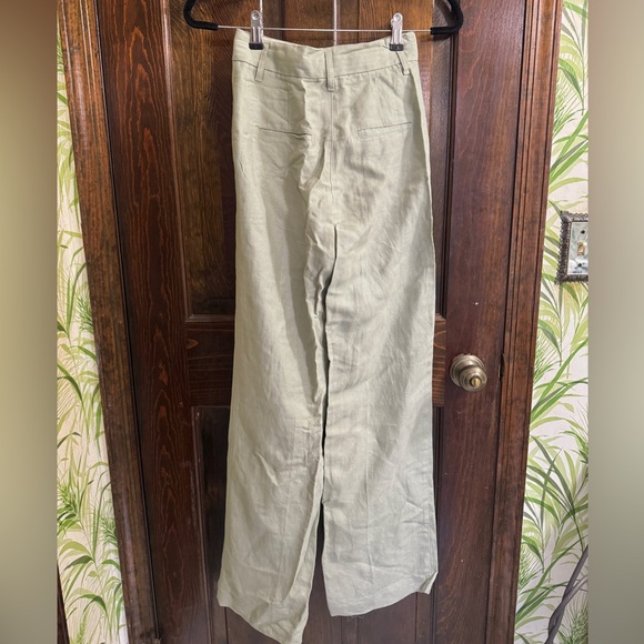 Aritzia Sage Green Effortless Linen Pant - Picture 5 of 5